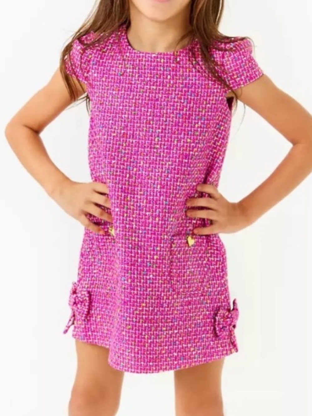 Lilly Pulitzer Tweed Shift Dress Girls Size 8 Like New